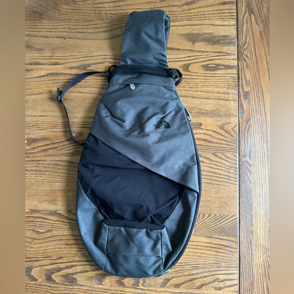The North Face Black and Gray Crossbody Bag